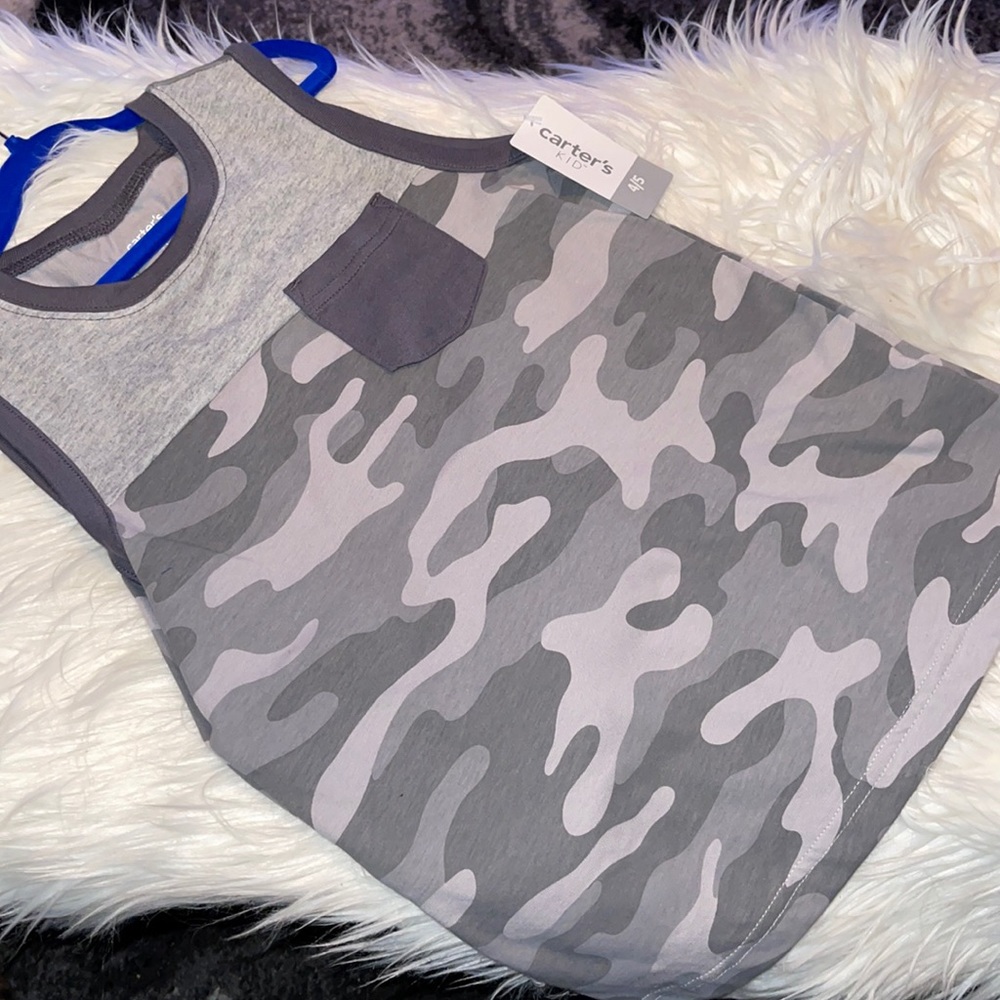 Carter’s Grey Camo Tank Top NWT